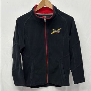 Kids Ski-Doo Black Fleece Jacket with Red Accents sz 14/16